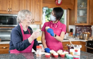 Nurse Next Door client baking.